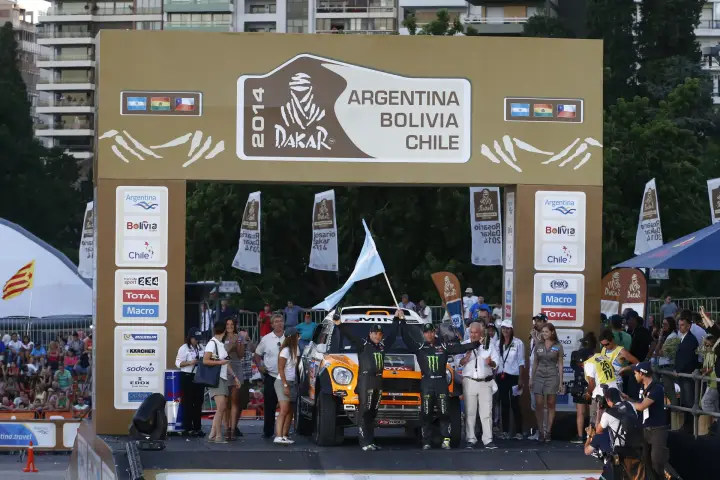 Dakar Rally 2014: Mini on Argentina Bolivia Chile podium stage